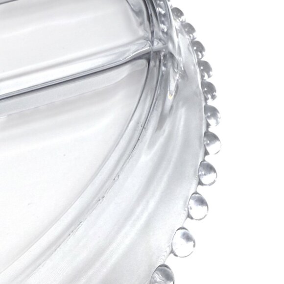 Vintage Imperial Glass Candlewick Divided 5 Compartment Serving Tray Platter - Picture 7 of 9